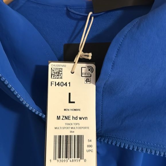 Adidas Blue Performance Jacket - NWOT - Picture 3 of 4